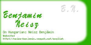 benjamin neisz business card