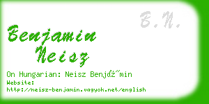 benjamin neisz business card